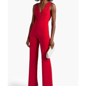 Alice + Olivia red crepe jumpsuit, size small